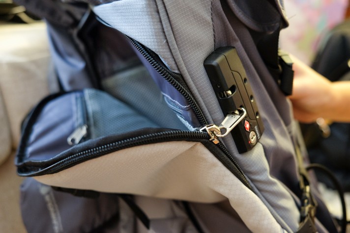 Anti theft backpack