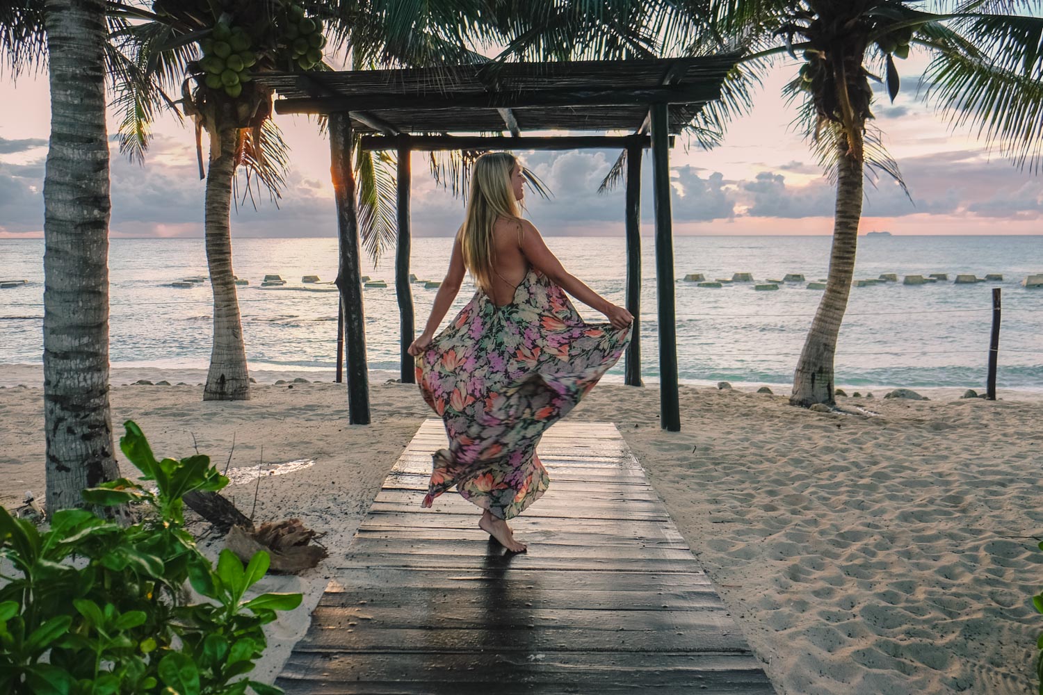 Blonde in Riviera Maya