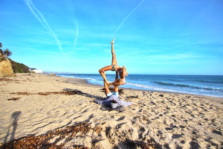 Beach Acro Yoga