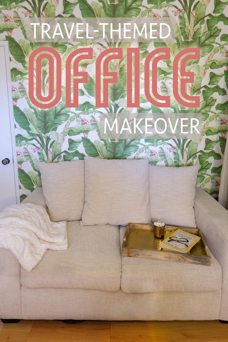 Travel Themed Office Makeover