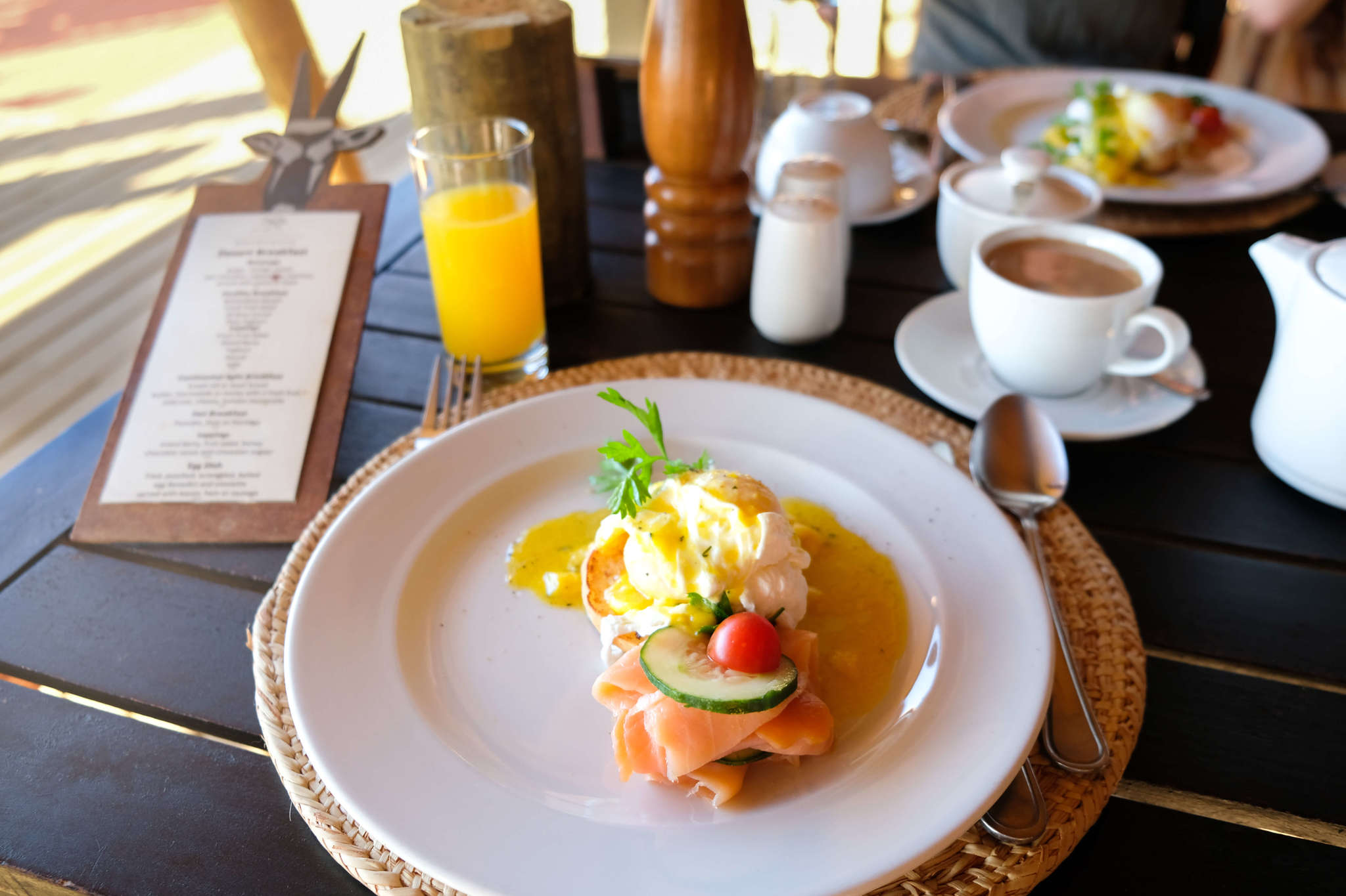 breakfast at wolwedans dunes lodge