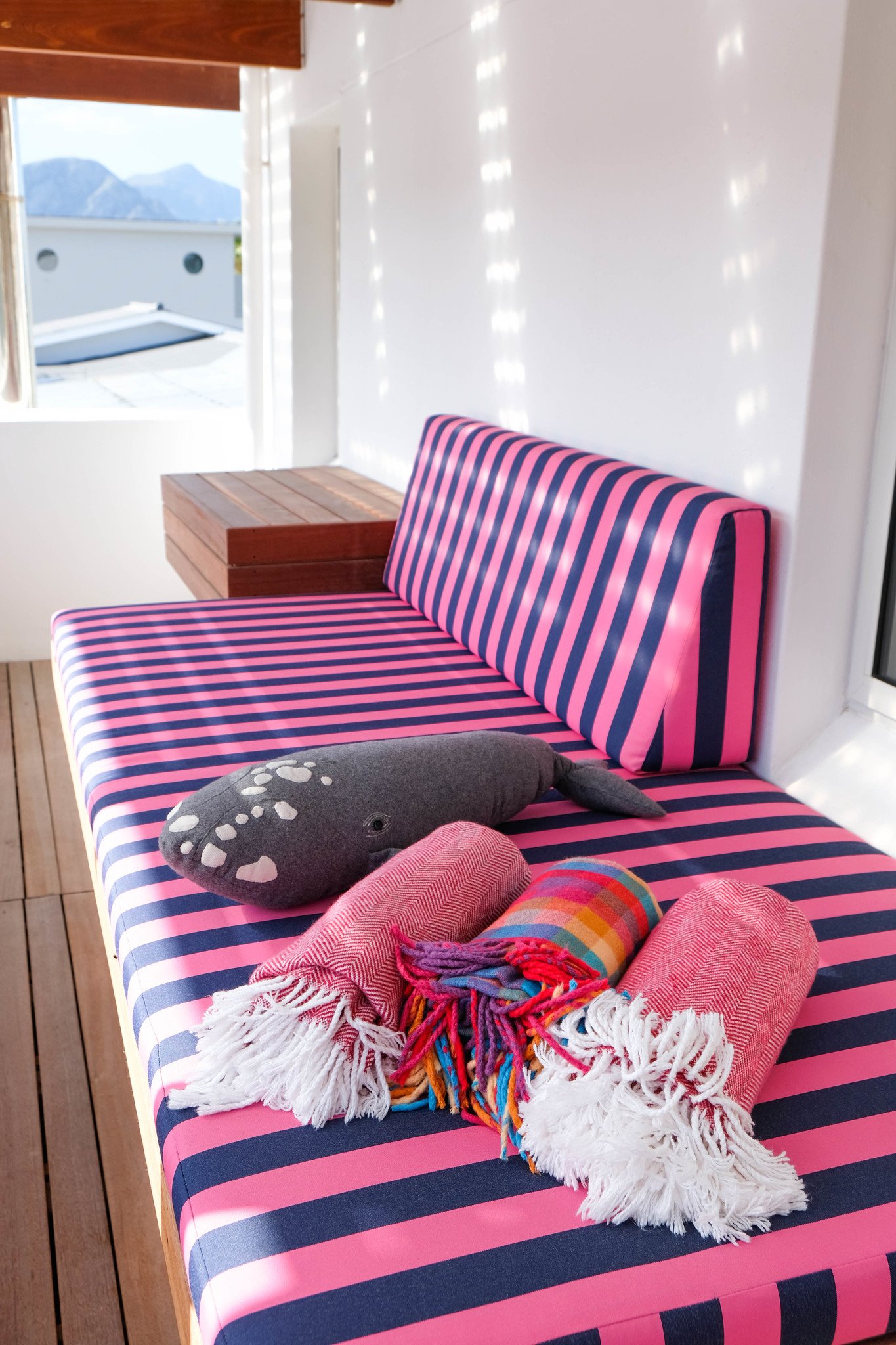 couch in suite at one marine drive hermanus
