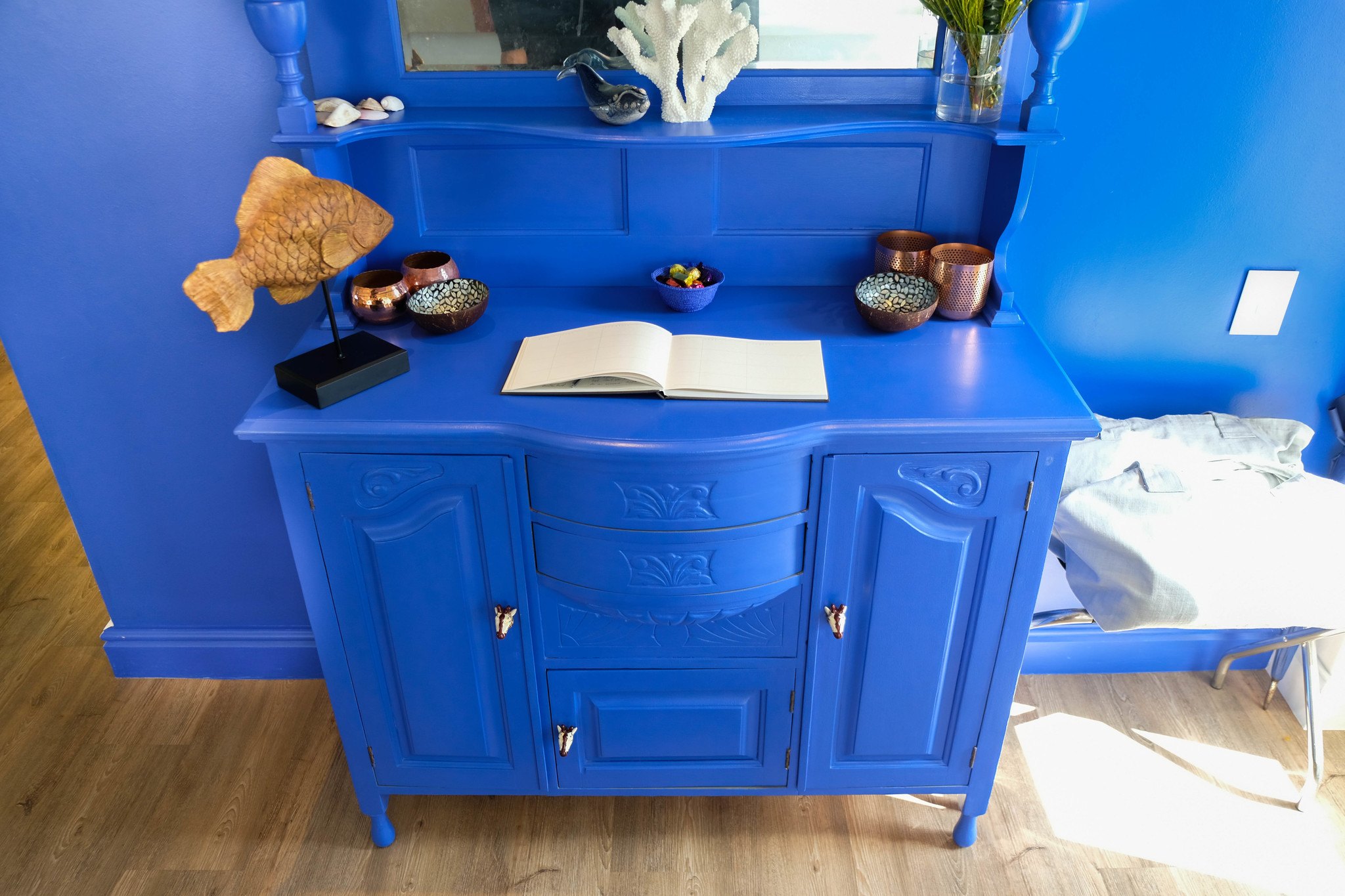 blue dresser at one marine drive hotel
