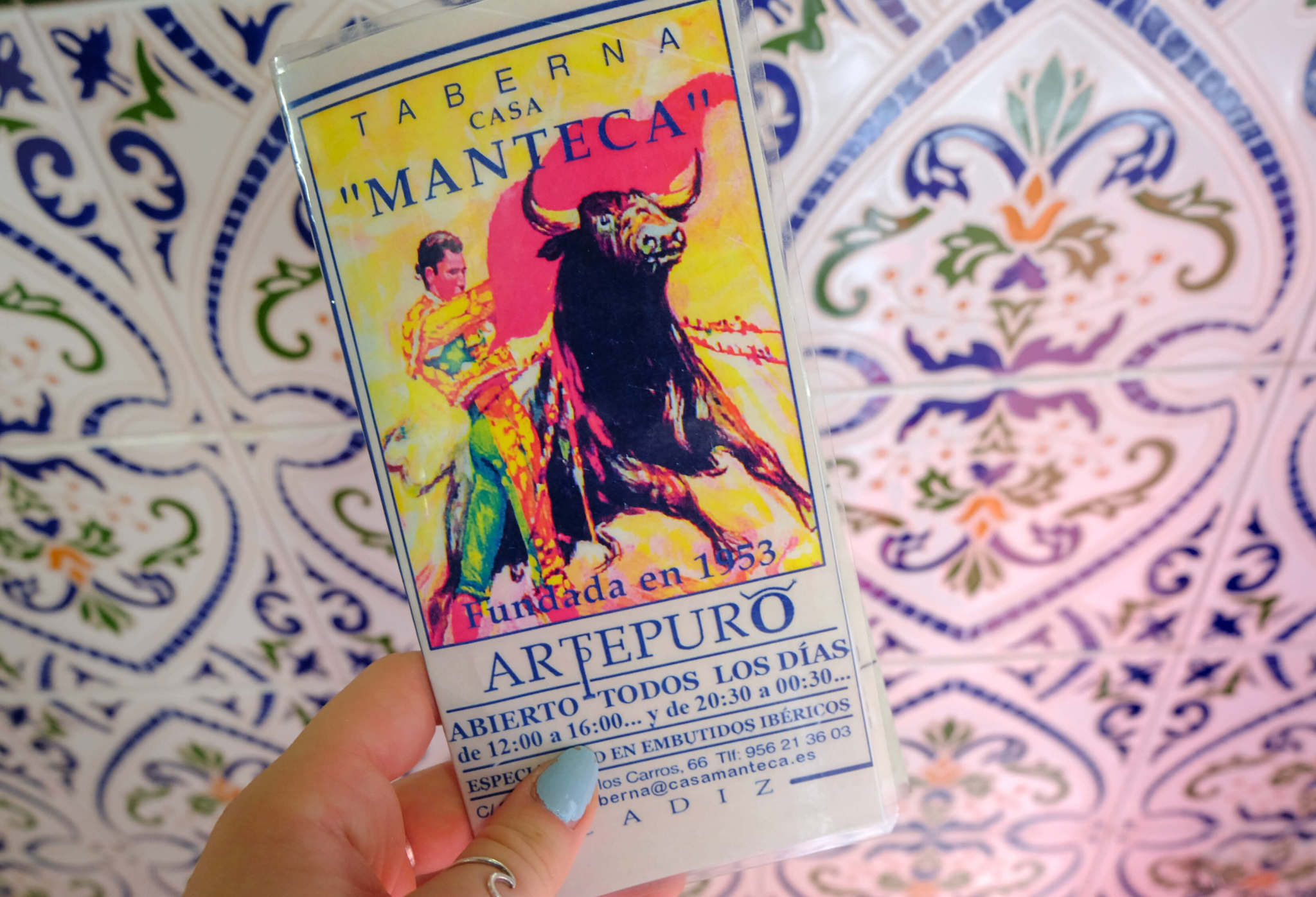 casa manteca menu in cadiz