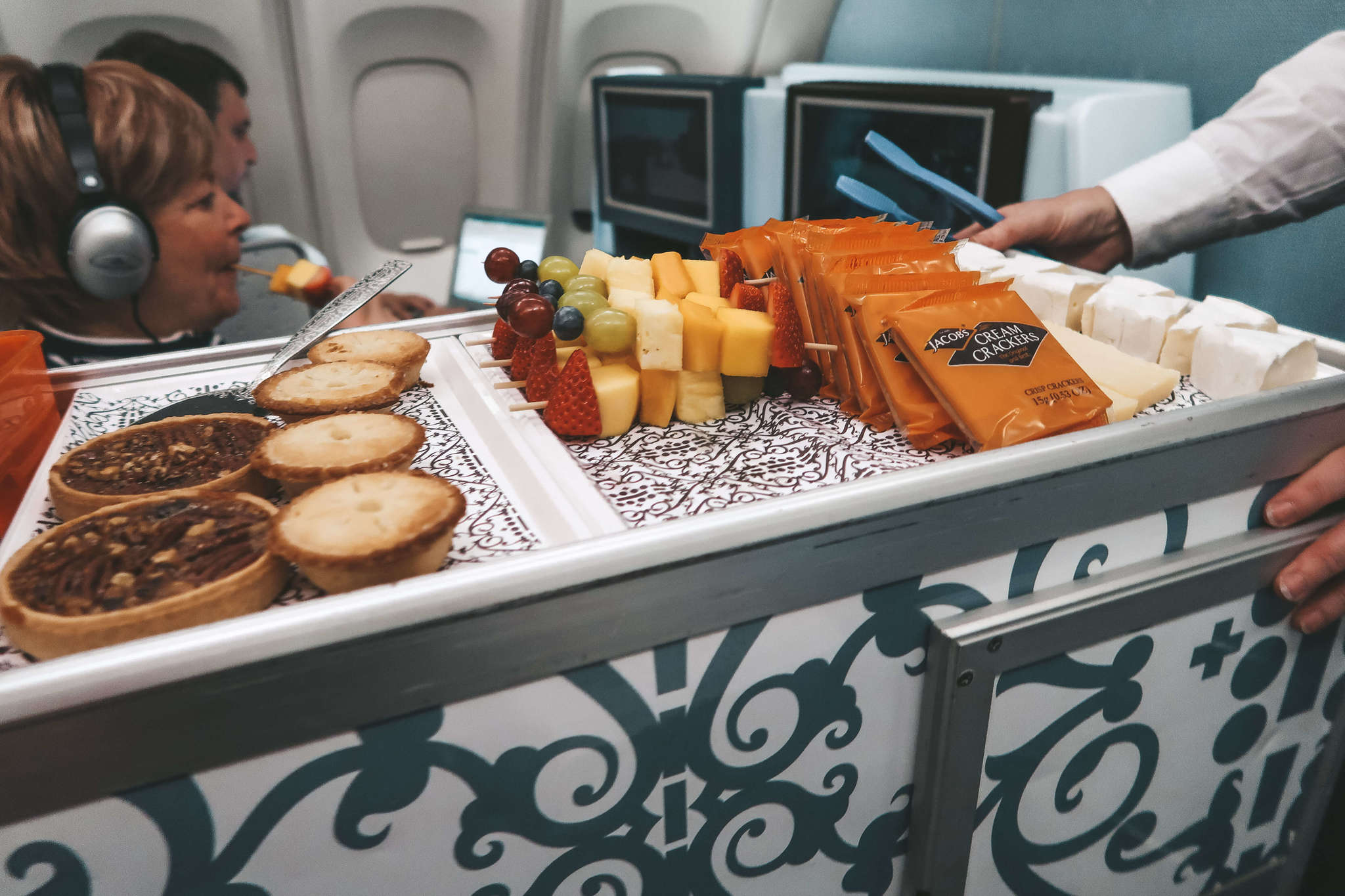 KLM Business Class Flight food cart