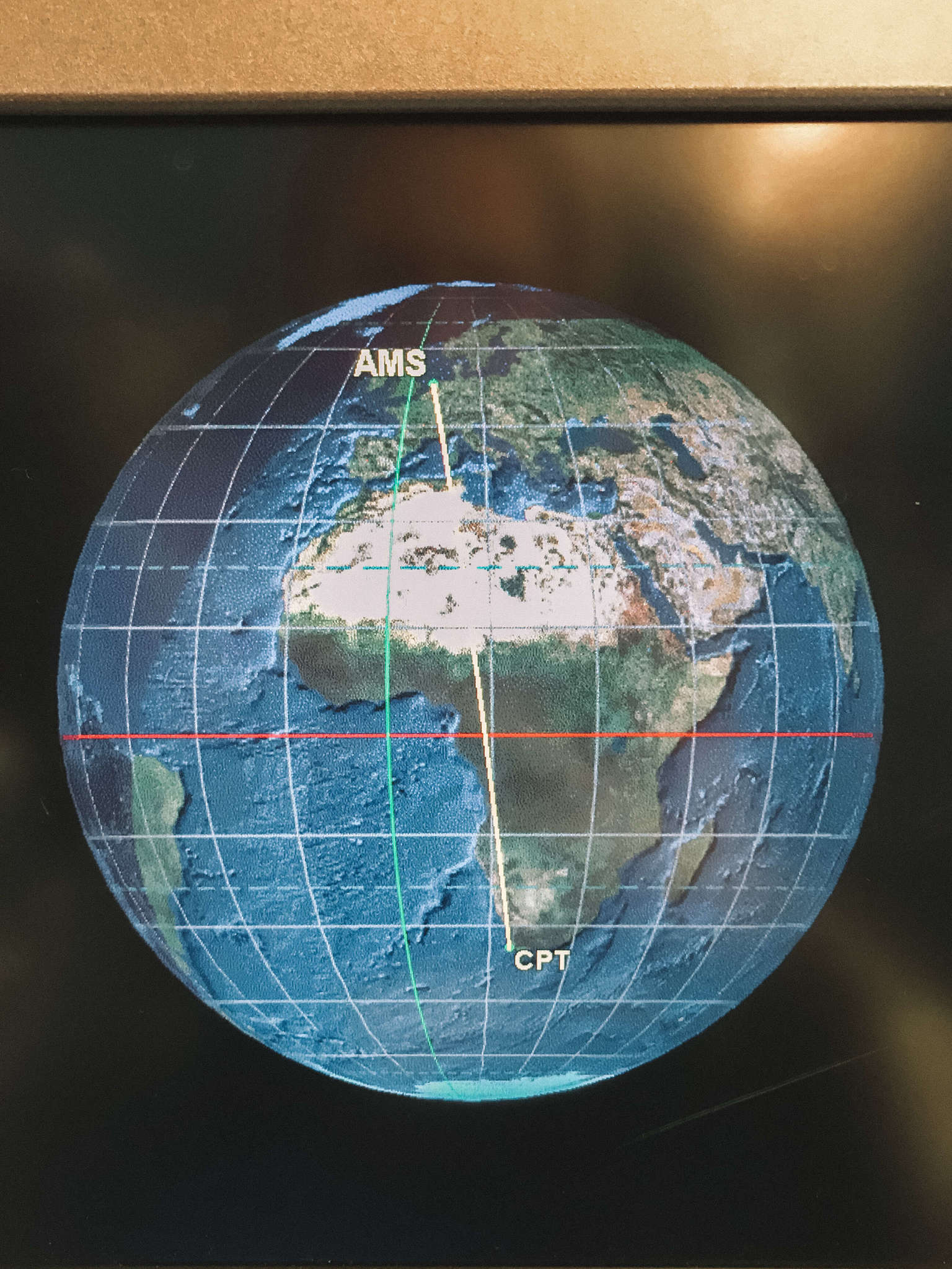 KLM Business Class Flight globe