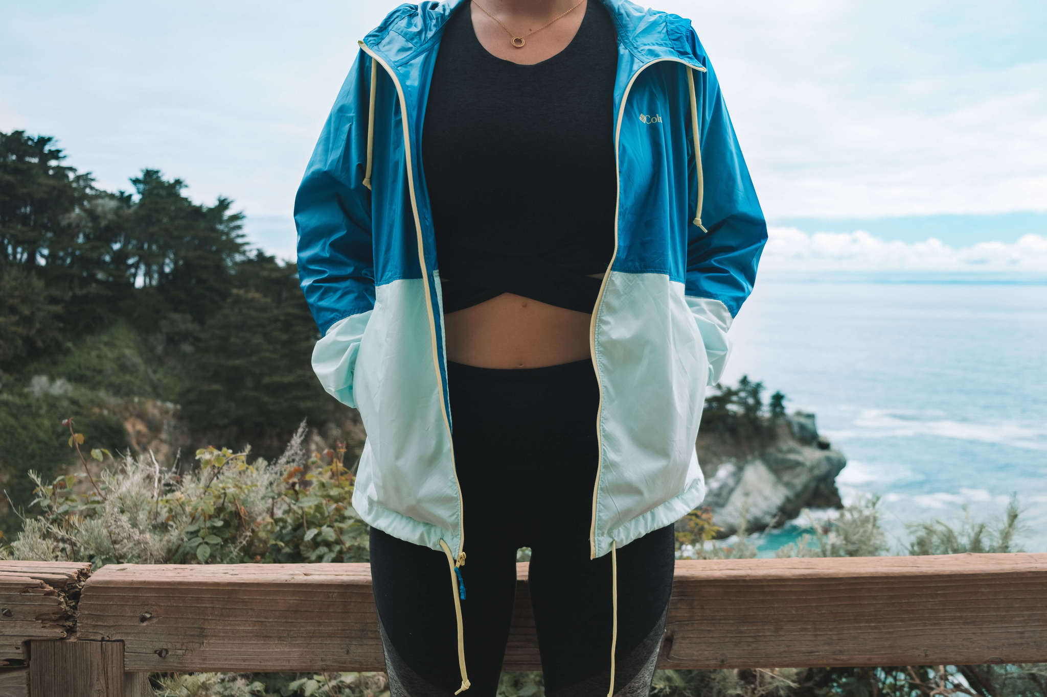 Crop Yoga Top and Windbreaker