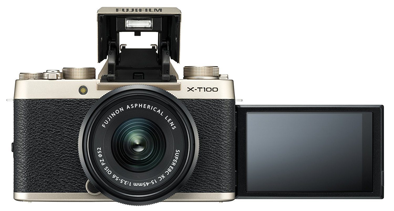 Fujifilm X-T100 in Gold Tilting Touchscreen