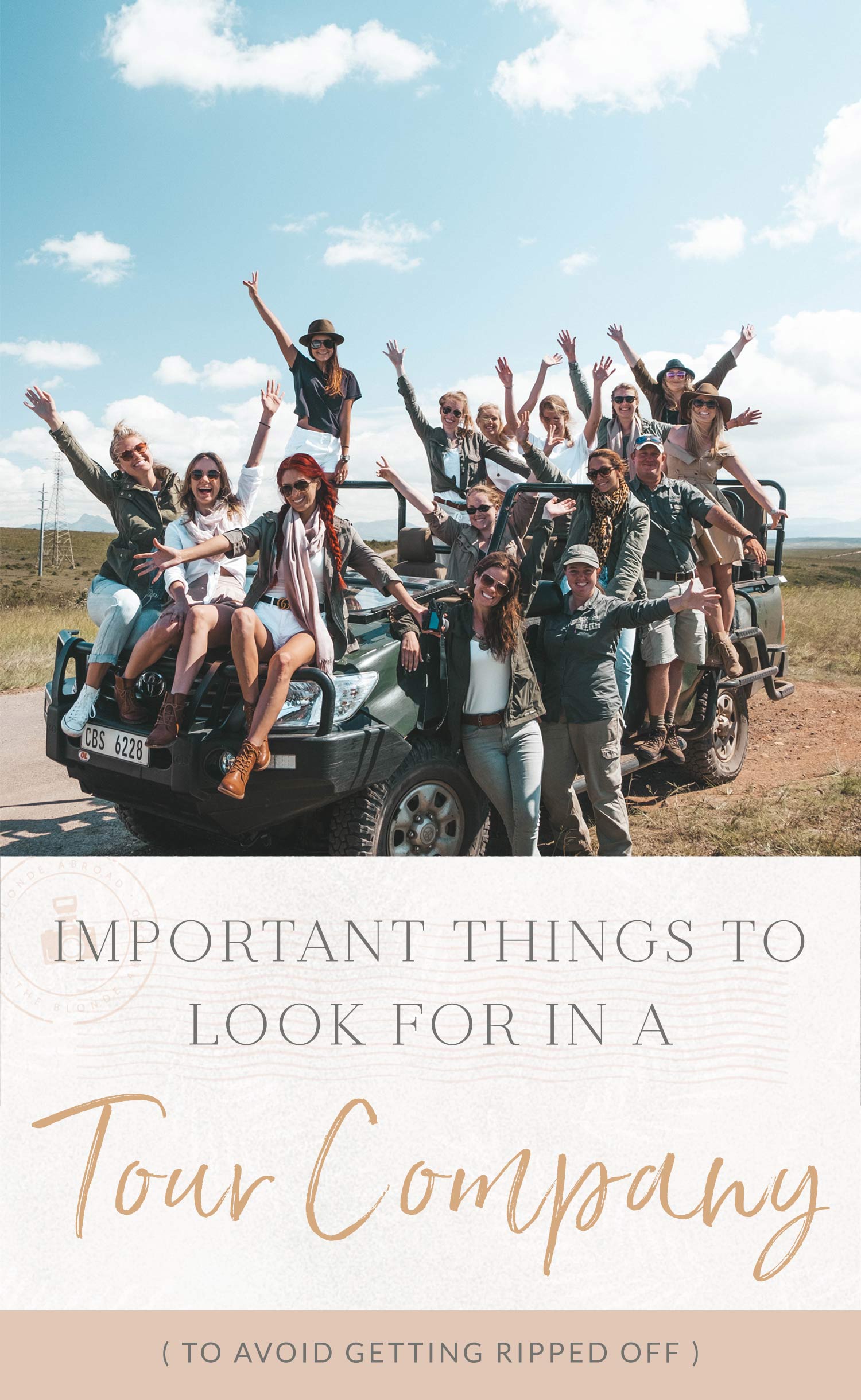 important things to look for in a tour company